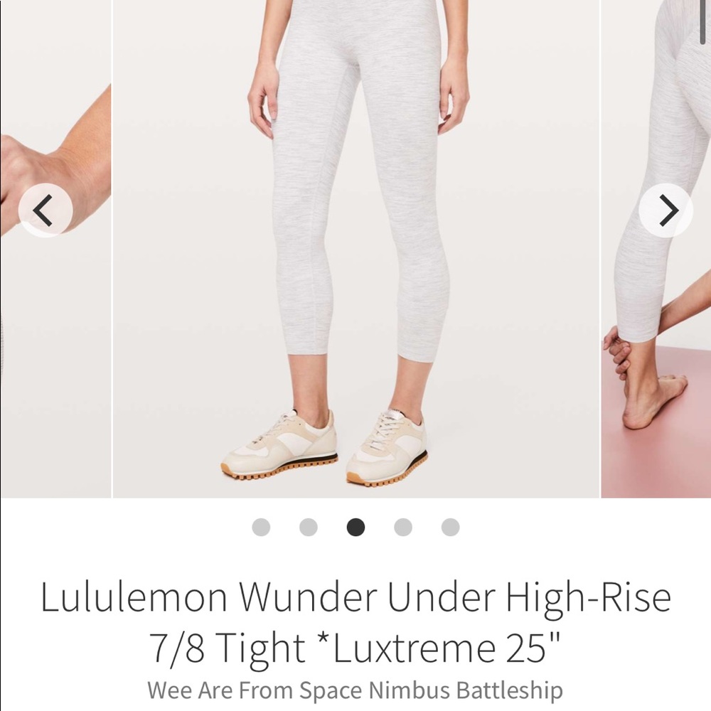 lululemon wunder under 25” wee are from space nimbus battleship legging